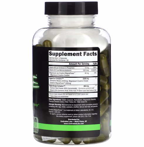 Controlled Labs, Green Bulge, Creatine Matrix Volumizer, 150 Capsules