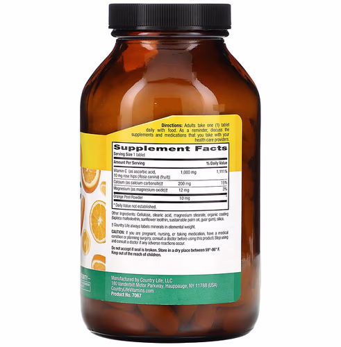 Country Life, Buffered Vitamin C Rescue, 1, 000 mg, 200 Tablets