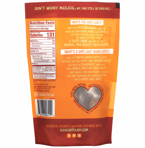 Date Lady, Organic Barhi Dates, 8 oz (227 g) Date Lady, Organic Barhi Dates, 8 oz (227 g)