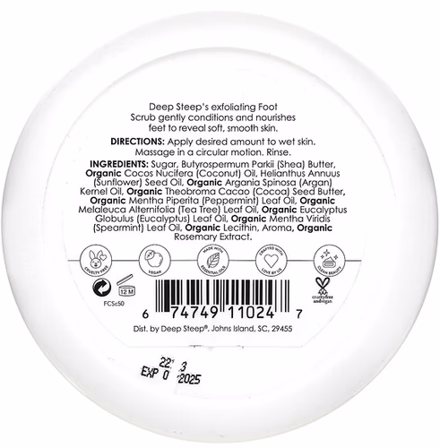 Deep Steep, Therapeutic Foot Scrub, Candy Mint, 8 oz (227 g) Deep Steep, Therapeutic Foot Scrub, Candy Mint, 8 oz (227 g)
