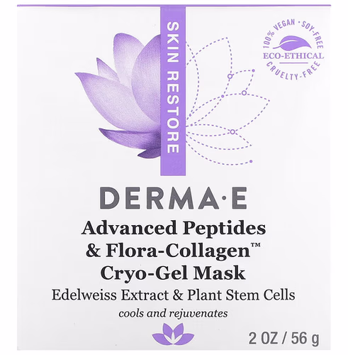 DERMA E, Advanced Peptides & Flora-Collagen Cryo-Gel Beauty Mask, 2 oz (56 g)