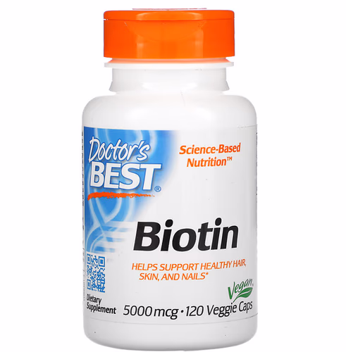Doctor's Best 生物素,5,000 微克,120 粒素食膠囊 Doctor's Best 生物素,5,000 微克,120 粒素食膠囊