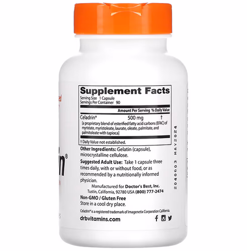 Doctor's Best, Celadrin, 500 mg, 90 Capsules