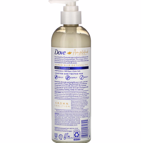 Dove, Amplified Textures, Super Slip Detangling Conditioner, 11.5 fl oz (340 ml)