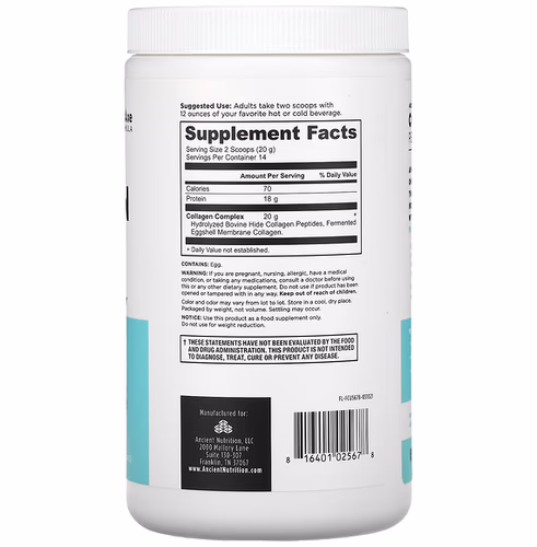 Dr. Axe / Ancient Nutrition, Collagen Peptides, Unflavored, 9.88 oz (280 g) Dr. Axe / Ancient Nutrition, Collagen Peptides, Unflavored, 9.88 oz (280 g)