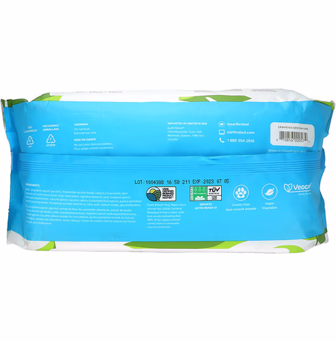Earth Rated, Dog Wipes, Unscented, 100 Wipes