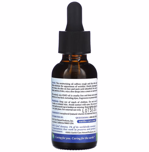 Earth's Care, Natural Vitamin E Oil, 11, 200 IU, 1 fl oz (30 ml) Earth's Care, Natural Vitamin E Oil, 11, 200 IU, 1 fl oz (30 ml)