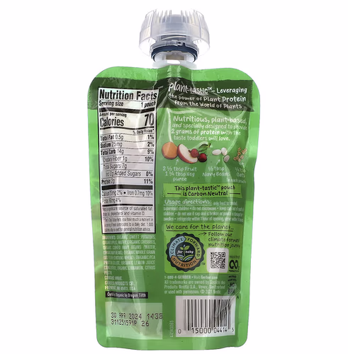 Gerber, Organic For Toddler, Plant-tastic, 12+ Months, Sweet Potato Cherry Smash With Oats, 3.5 oz (99 g) Gerber, Organic For Toddler, Plant-tastic, 12+ Months, Sweet Potato Cherry Smash With Oats, 3.5 oz (99 g)