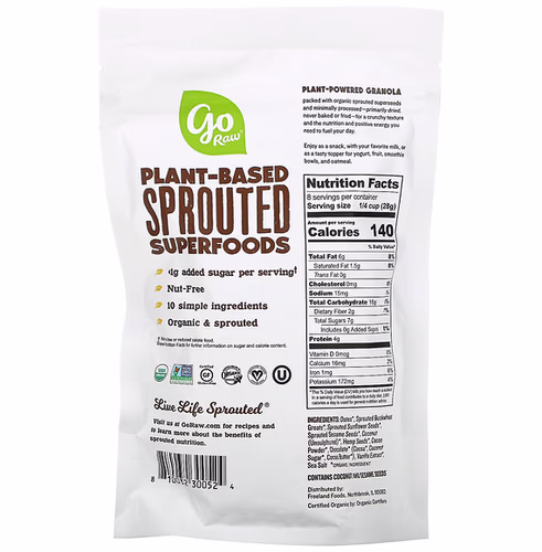 Go Raw, Sprouted Organic Granola, Coco Crunch, 8 oz (227 g) Go Raw, Sprouted Organic Granola, Coco Crunch, 8 oz (227 g)