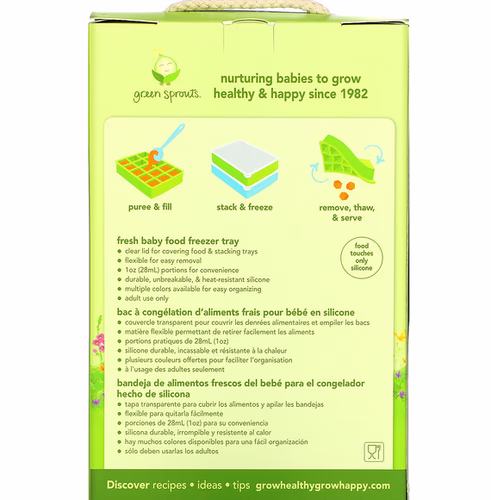 Green Sprouts, Fresh Baby Food Freezer Tray, Green, 1 Tray Green Sprouts, Fresh Baby Food Freezer Tray, Green, 1 Tray