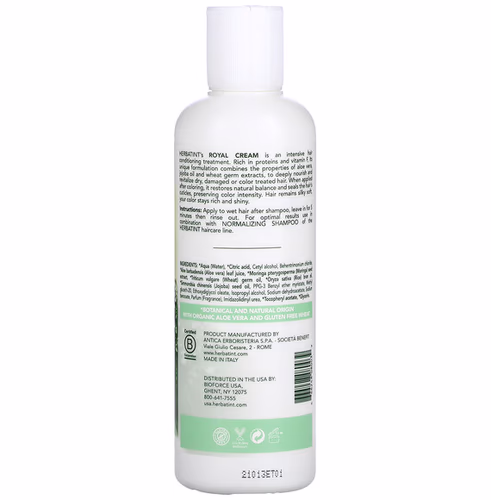 Herbatint (Antica Herbavita), Royal Cream Regenerating Conditioner, Aloe Vera, Jojoba Oil, Wheat, 8.79 fl oz (260 ml) Herbatint (Antica Herbavita), Royal Cream Regenerating Conditioner, Aloe Vera, Jojoba Oil, Wheat, 8.79 fl oz (260 ml)