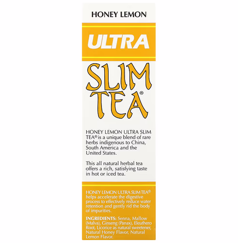 Hobe Labs, Ultra Slim Tea, Honey Lemon, Caffeine Free, 24 Herbal Tea Bags, 1.69 oz (48 g)