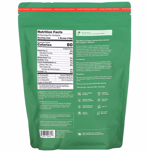HVMN, Keto Collagen+, Matcha, Limited Edition, 15.5 oz (440 g) HVMN, Keto Collagen+, Matcha, Limited Edition, 15.5 oz (440 g)