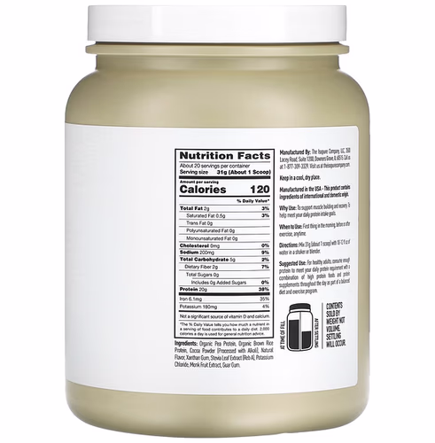 Isopure, Plant-Based Protein Powder, Chocolate, 1.37 lb (621 g)