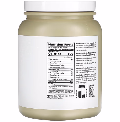 Isopure, Plant-Based Protein Powder, Unflavored, 1.15 lb (521 g)