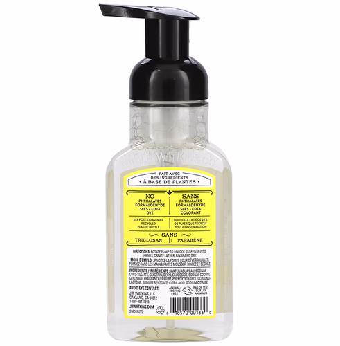 J R Watkins, Foaming Hand Soap, Lemon, 9 fl oz (266 ml) J R Watkins, Foaming Hand Soap, Lemon, 9 fl oz (266 ml)