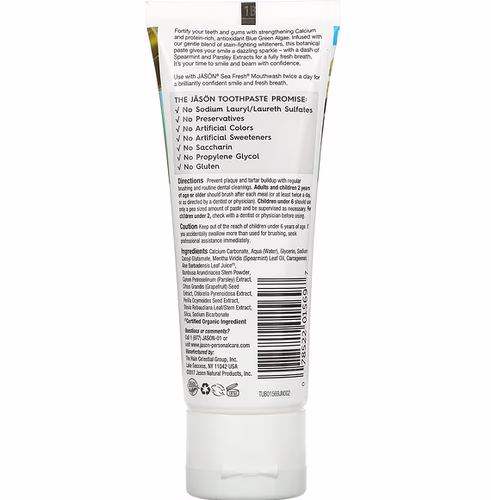 Jason Natural, Sea Fresh Strengthening Paste, Deep Sea Spearmint, 3 oz (85 g)