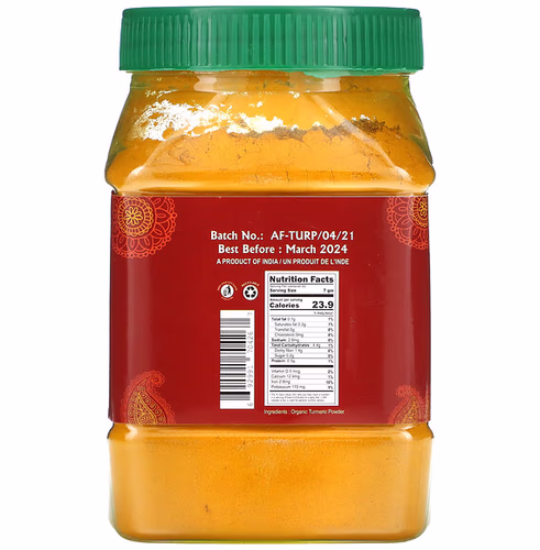 Jiva Organics, Organic Turmeric Powder, 1 lb (454 g) Jiva Organics, Organic Turmeric Powder, 1 lb (454 g)