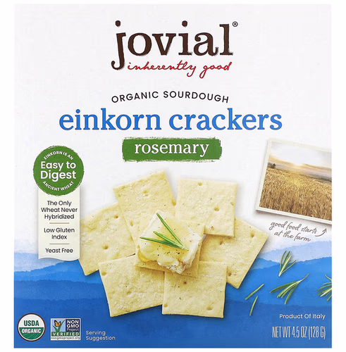 Jovial, Organic Sourdough Einkorn Crackers, Rosemary, 4.5 oz (128 g) Review