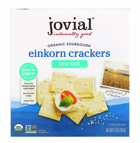 Jovial, Organic Sourdough Einkorn Crackers, Sea Salt, 4.5 oz (128 g) Review