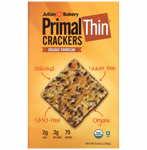 Julian Bakery, Primal Thin Crackers, Organic Parmesan, 8.4 oz (238 g) Review