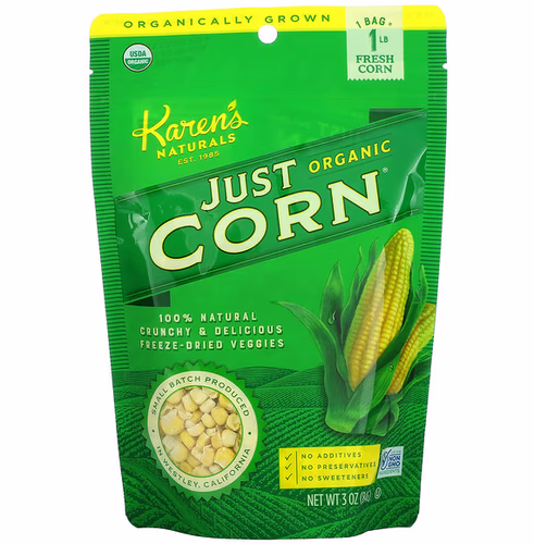Karen's Naturals, Organic Just Corn, 3 oz (84 g) Review Karen's Naturals, Organic Just Corn, 3 oz (84 g) Review