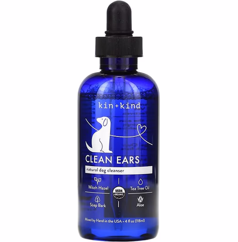 Kin+Kind Clean Ears,天然狗清潔劑,4 液量盎司(118 毫升) 香港 Kin+Kind Clean Ears,天然狗清潔劑,4 液量盎司(118 毫升) 香港