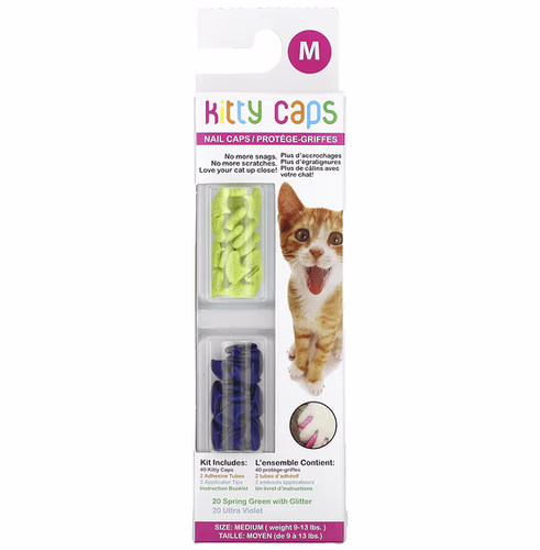 Kitty Caps 指甲蓋套件,中號,春綠色帶閃粉,紫羅蘭色,44 件套 香港 Kitty Caps 指甲蓋套件,中號,春綠色帶閃粉,紫羅蘭色,44 件套 香港