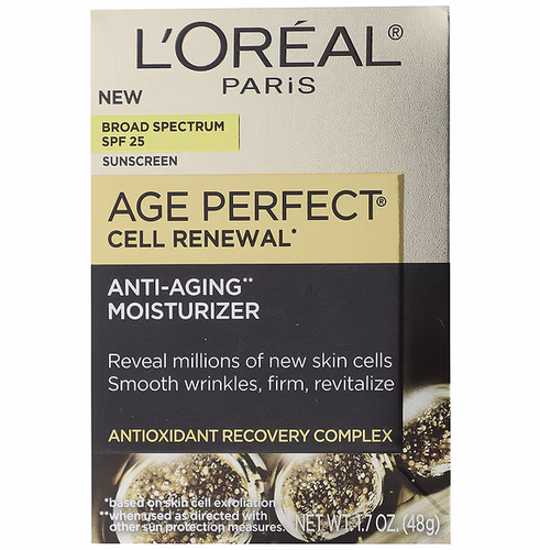 L'Oréal, Age Perfect Cell Renewal, Anti-Aging Moisturizer, SPF 25, 1.7 oz (48 g) L'Oréal, Age Perfect Cell Renewal, Anti-Aging Moisturizer, SPF 25, 1.7 oz (48 g)