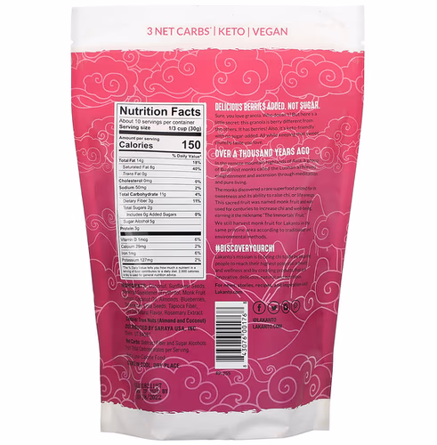 Lakanto, Keto Granola, Berry Crunch, 11 oz (312 g)