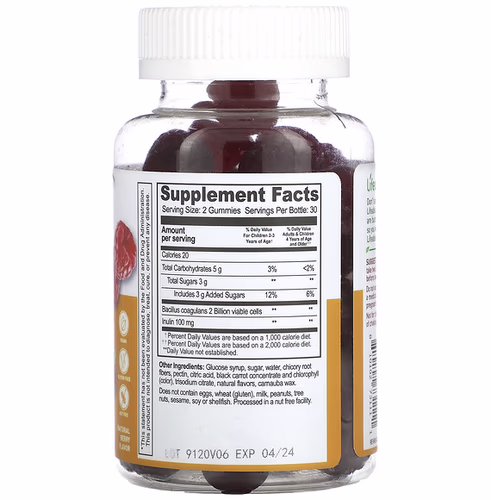 Lifeable, Kids Probiotic Gummies, Natural Berry, 1 Billion CFU, 60 Gummies Lifeable, Kids Probiotic Gummies, Natural Berry, 1 Billion CFU, 60 Gummies