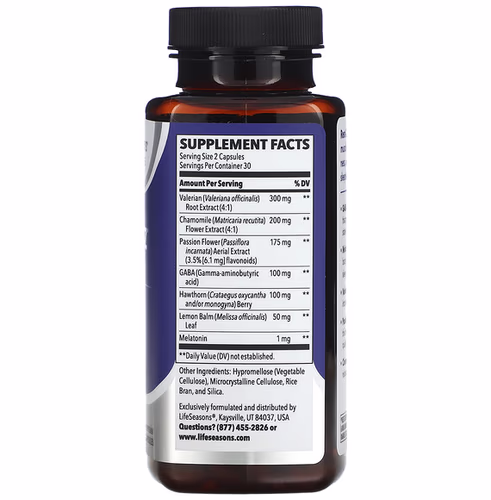 LifeSeasons, Rest-ZZZ, Sleep Support, 60 Veg Capsules