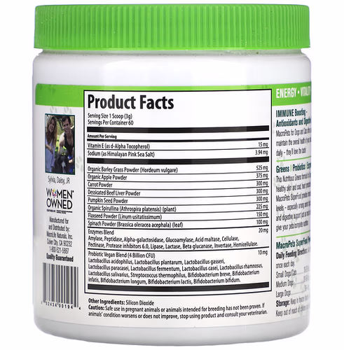 Macrolife Naturals, MacroPets, Daily Superfood, For Dogs and Cats, 6.35 oz (180 g)