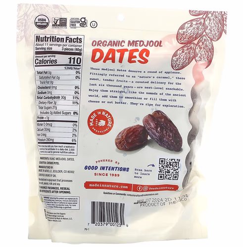 Made in Nature, Organic Medjool Dates, 1 lb (454 g)