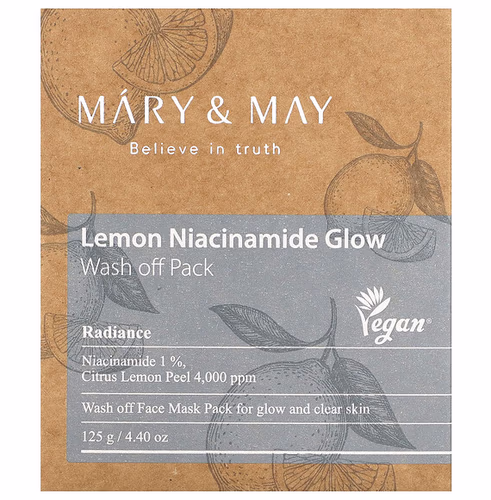 Mary & May, Lemon Niacinamide Glow, Wash off Pack, 4.4 oz (125 g) Mary & May, Lemon Niacinamide Glow, Wash off Pack, 4.4 oz (125 g)