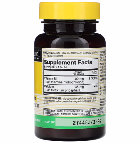 Mason Natural, B-1, 100 mg, 100 Tablets