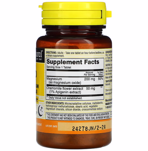 Mason Natural, Eazzzy Sleep with Magnesium & Chamomile, 60 Tablets Mason Natural, Eazzzy Sleep with Magnesium & Chamomile, 60 Tablets