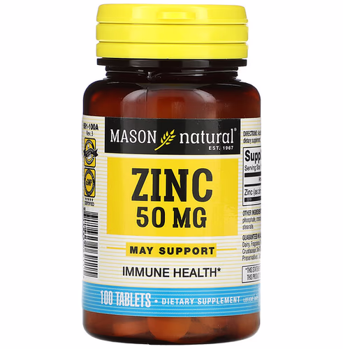 Mason Natural, Zinc, 50 mg, 100 Tablets Review Mason Natural, Zinc, 50 mg, 100 Tablets Review