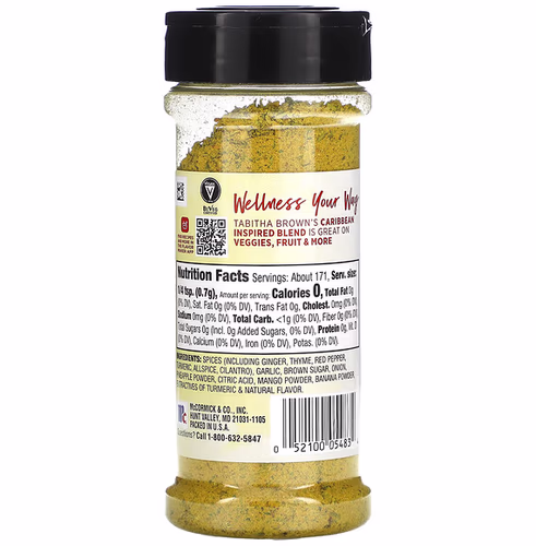 McCormick, All Purpose Seasoning, Sunshine by Tabitha Brown, Salt Free, 4.25 oz (120 g)