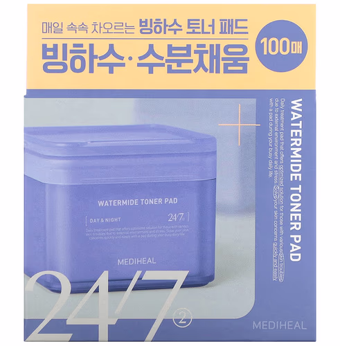 Mediheal, Watermide Toner Pad, 100 Pads, 5.74 fl oz (170 ml)