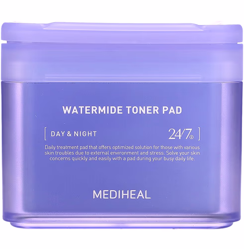 Mediheal Watermide 爽膚水墊，100 片，5.74 液量盎司（170 毫升）