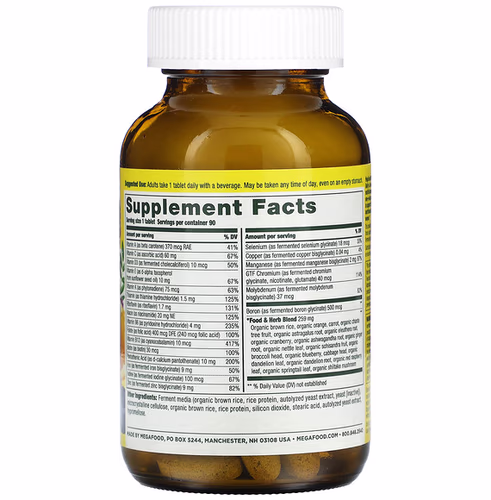 MegaFood, Women's One Daily MultiVitamin, 90 Tablets MegaFood, Women's One Daily MultiVitamin, 90 Tablets