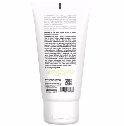 Mild By Nature, Peppermint & Shea Foot Cream with Argan & Marula Oils, 2.5 oz (71 g) Mild By Nature, Peppermint & Shea Foot Cream with Argan & Marula Oils, 2.5 oz (71 g)