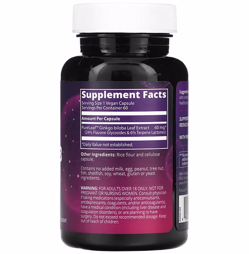 MRM Nutrition, Ginkgo B, 60 mg, 60 Vegan Capsules MRM Nutrition, Ginkgo B, 60 mg, 60 Vegan Capsules