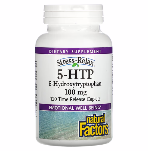 Natural Factors 壓力放鬆，5-HTP，100 毫克，120 粒緩釋膠囊