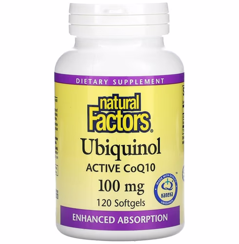 Natural Factors 泛醇，活性 CoQ10，100 毫克，120 粒軟膠囊