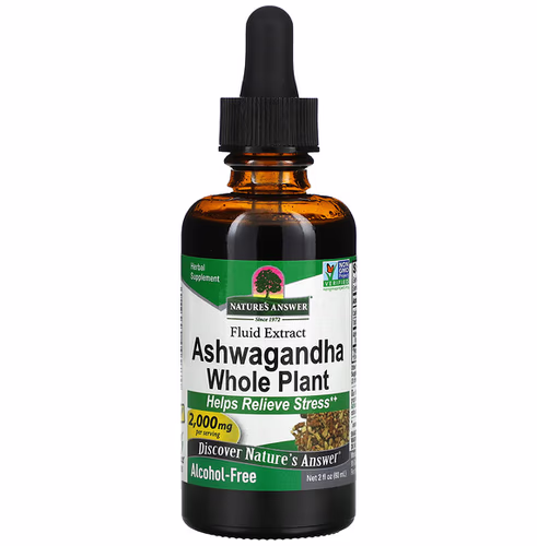 Nature's Answer Ashwagandha 全草,液體萃取物,無酒精,2,000 毫克,2 液量盎司(60 毫升) Nature's Answer Ashwagandha 全草,液體萃取物,無酒精,2,000 毫克,2 液量盎司(60 毫升)