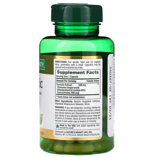 Nature's Bounty, Turmeric, Standardized Extract, 538 mg, 45 Capsules Nature's Bounty, Turmeric, Standardized Extract, 538 mg, 45 Capsules