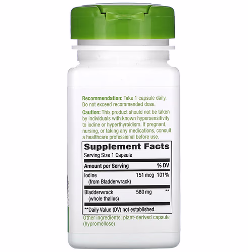 Nature's Way, Bladderwrack, 580 mg, 100 Vegan Capsules