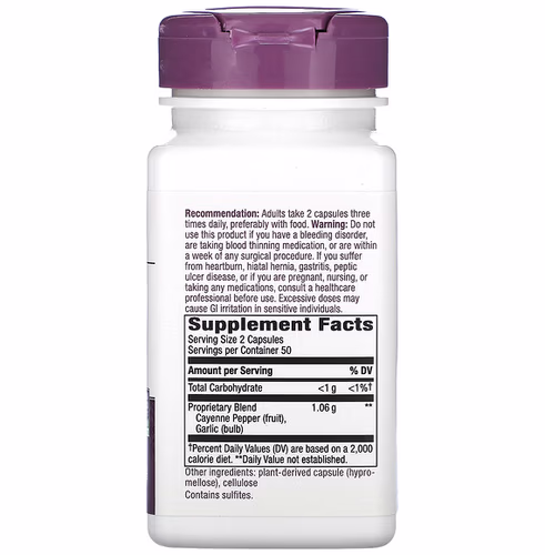 Nature's Way, Cayenne Garlic, 1, 060 mg, 100 Vegan Capsules Nature's Way, Cayenne Garlic, 1, 060 mg, 100 Vegan Capsules